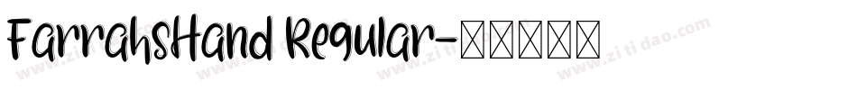 FarrahsHand Regular字体转换
